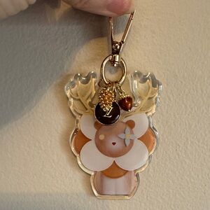 Upcycled homemade charm with authentic Louis Vuitton skittle